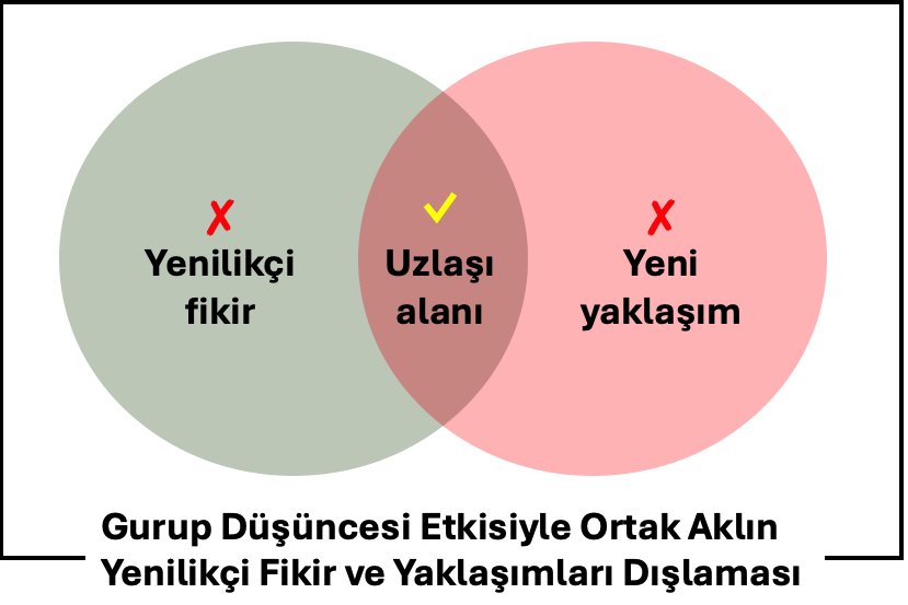 Ortak akıl yenilikçi fikirleri ve yeni yaklaşımları yakalamakta zorluk çeker
