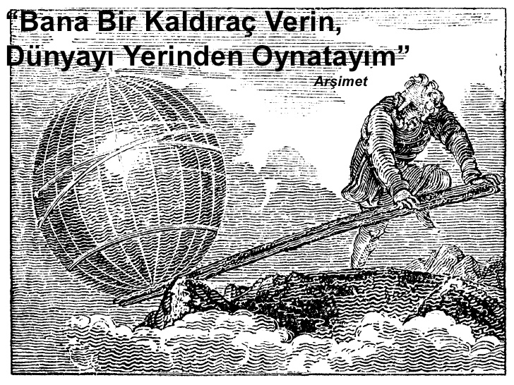 bana bir kaldirac verin dunyayi yerinden oynatayim